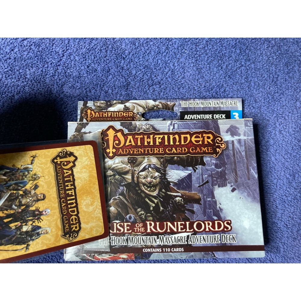 Pathfinder Rise of the Runelords Deck Hook Mountain Massacre with Bonus Card